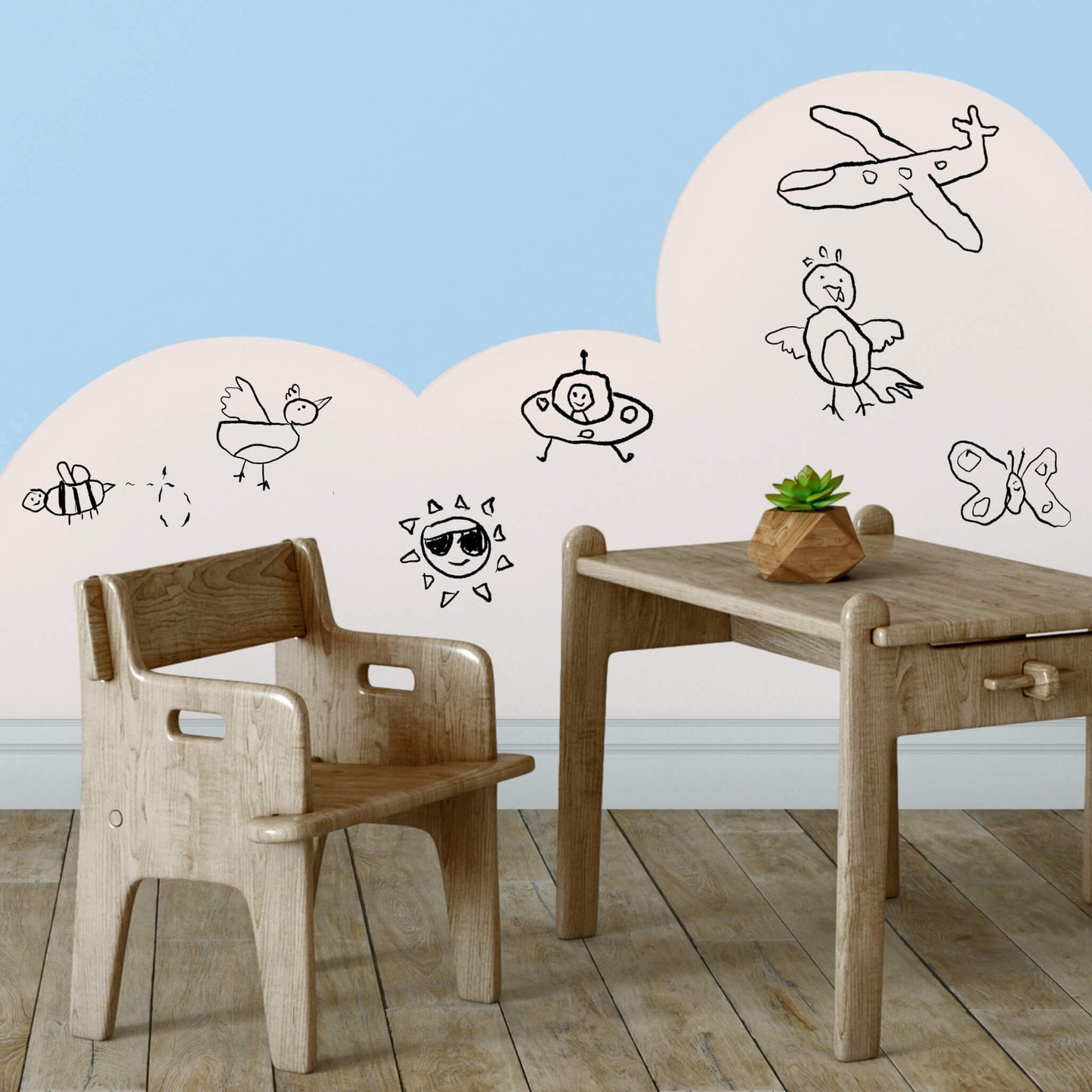 Dry Erase Classic – Peel and Stick Panel 11 x 15" in White Writable Surface