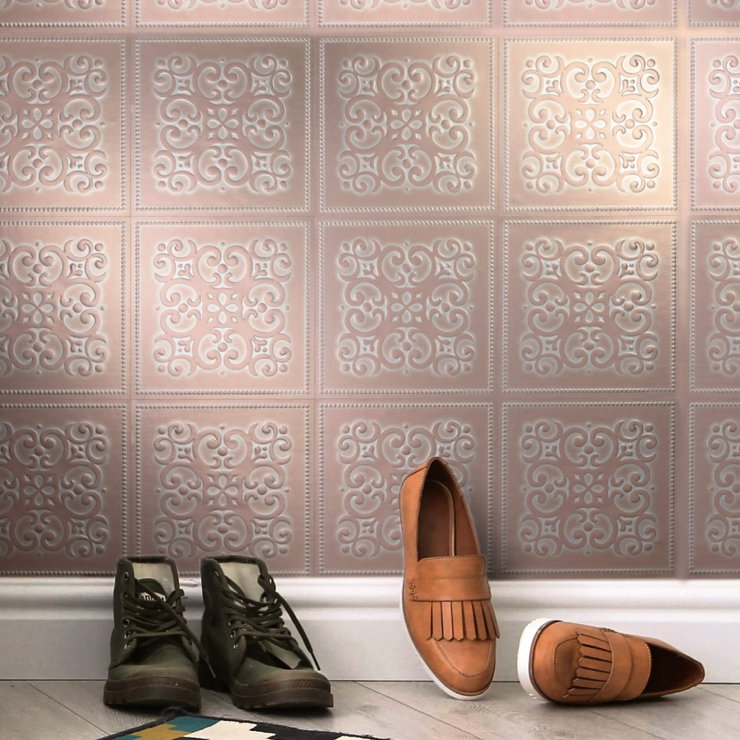 Patina Copper Wall Tile Decal Singles