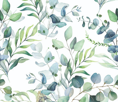 Eucalyptus Peel & Stick Wallpaper Sheets – 12 Pack