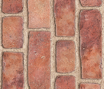 Red Bricks Peel & Stick Wallpaper Sheets – 12 Pack