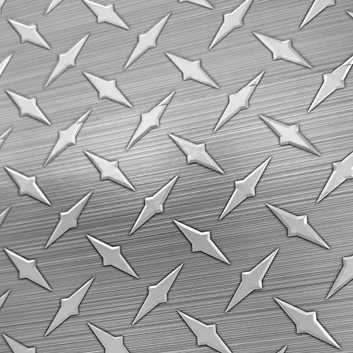 Diamond Plates – Peel and Stick Wall Tile Decal 8x8" in Industrial Metallic Finish