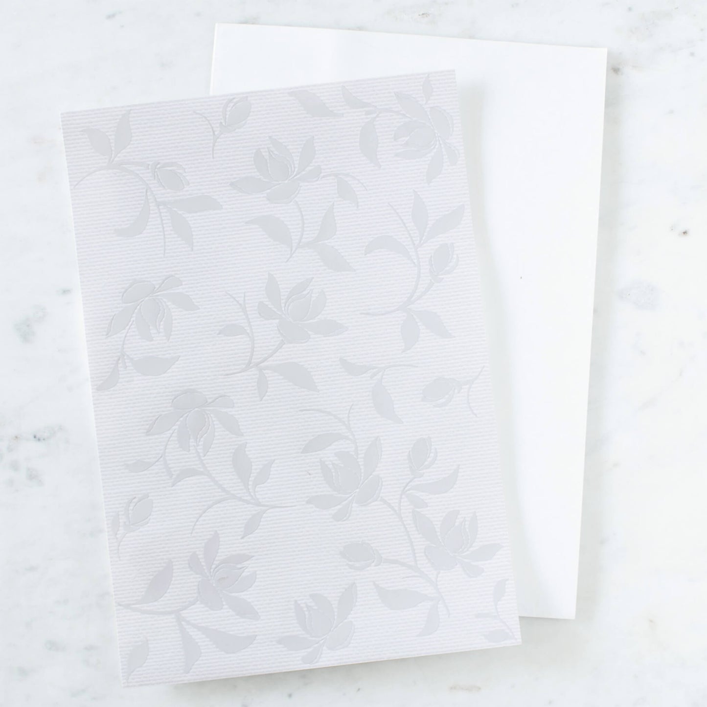 Embossed Silver Floral