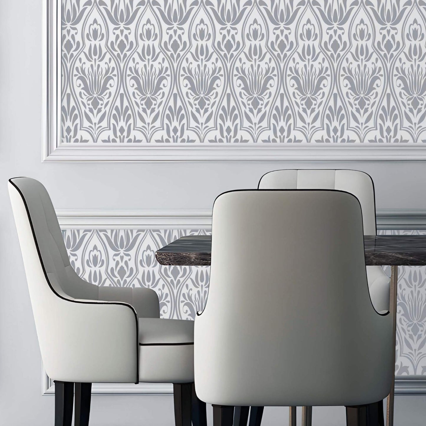 Silver Damask