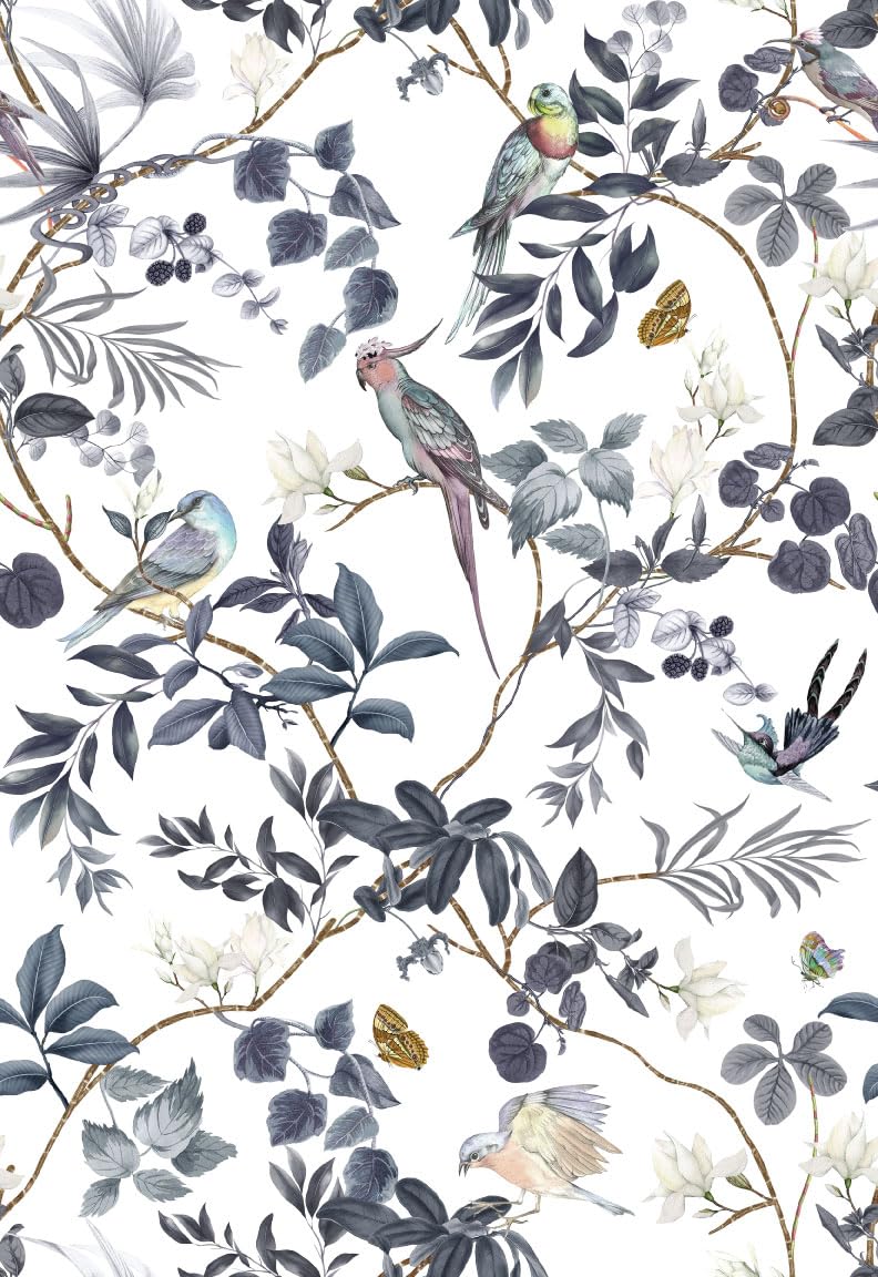 Free Spirit – Peel and Stick Wallpaper Sheets – Eco-Friendly 11x16" Removable Wall Décor with Blue Nature Vibes