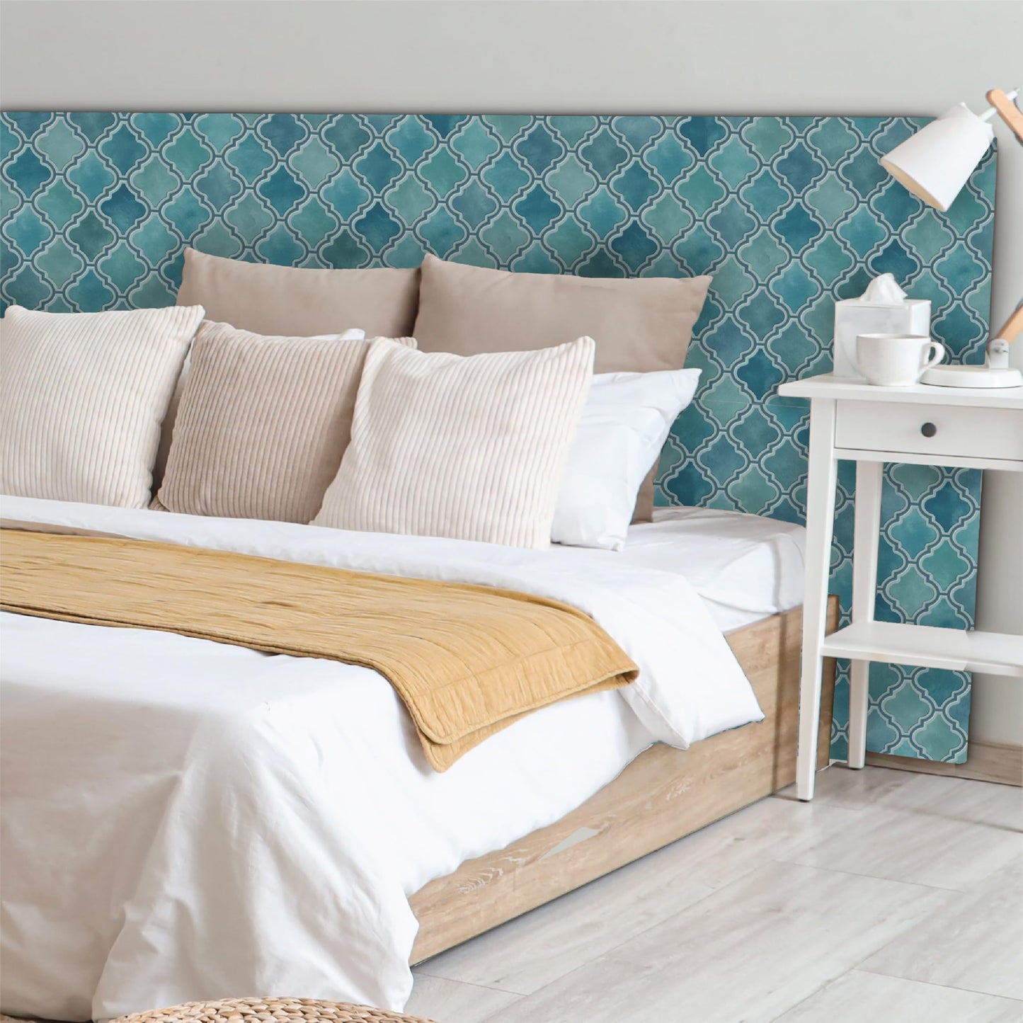 Jeweled Amour – Peel and Stick Wallpaper Sheets – Eco-Friendly 11x16" Removable Wall Décor for DIY & Furniture Projects