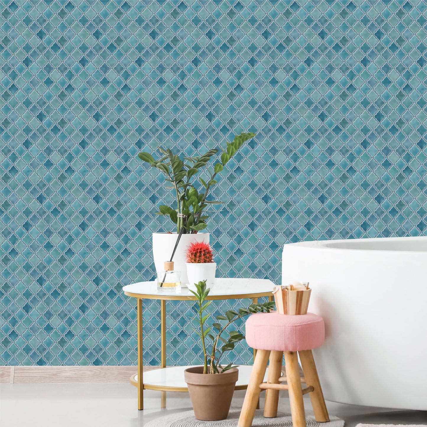 Jeweled Amour – Peel and Stick Wallpaper Sheets – Eco-Friendly 11x16" Removable Wall Décor for DIY & Furniture Projects