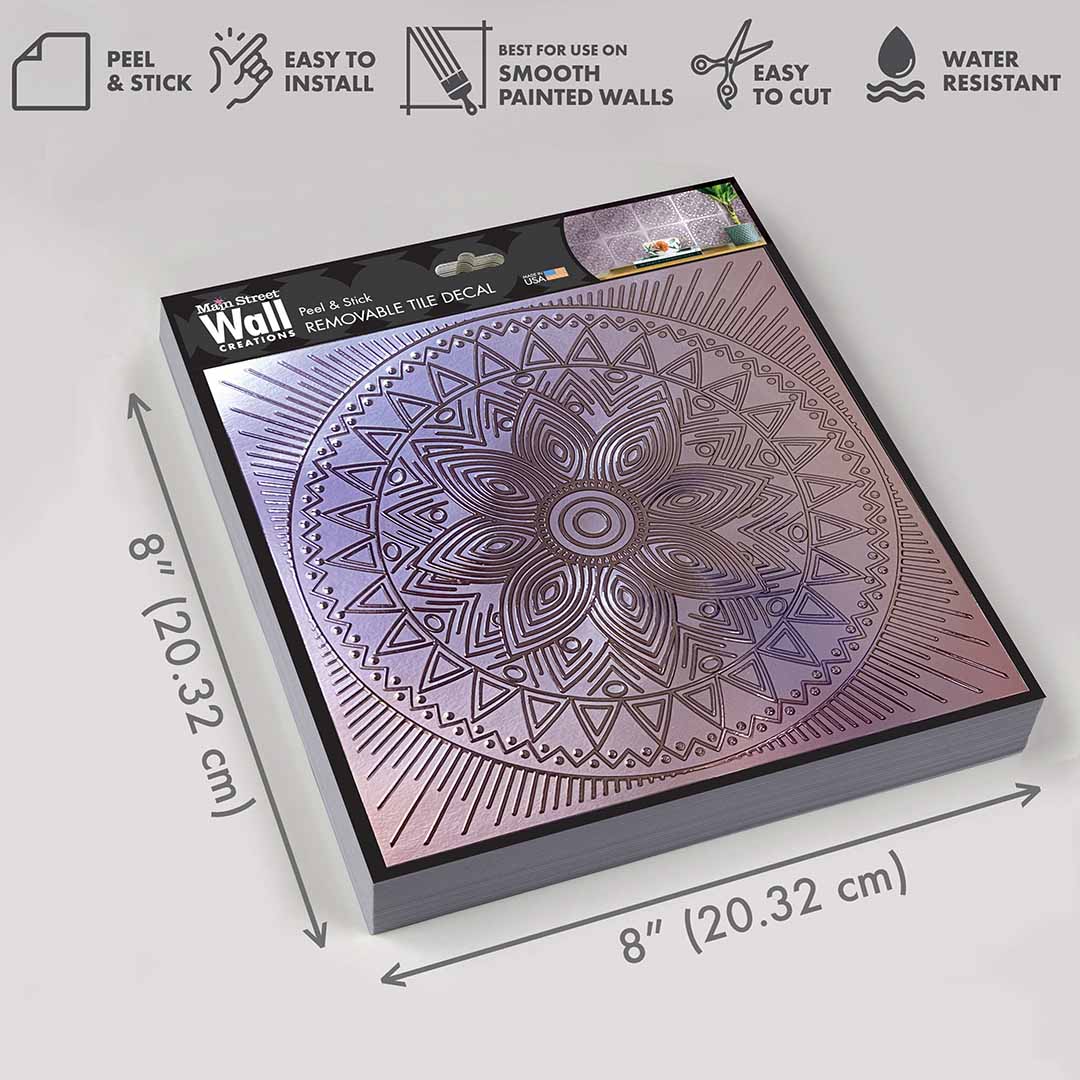 Rose Gold Mandala Tile Decal