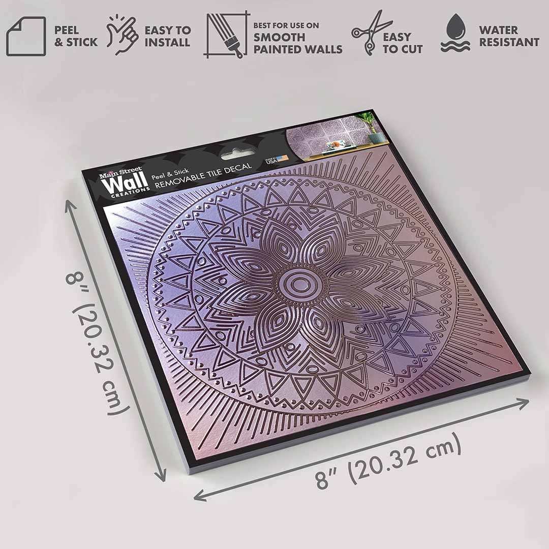 Rose Gold Mandala Tile Decal