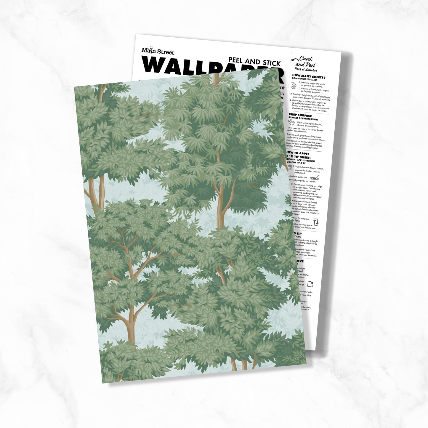 Peel and Stick Wallpaper Sheets – Toile Forest Design