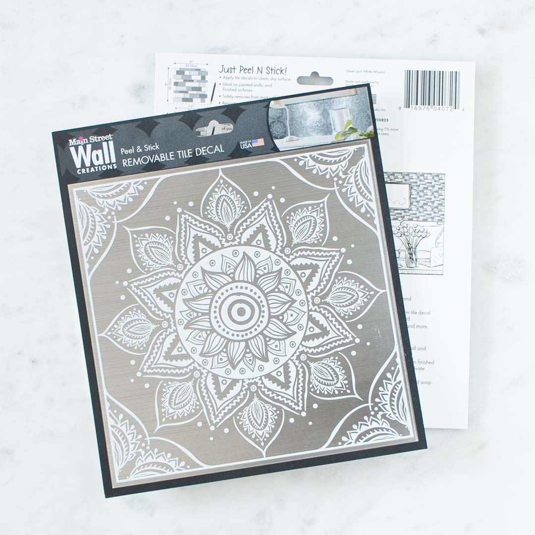 White Mandala Tile Decal