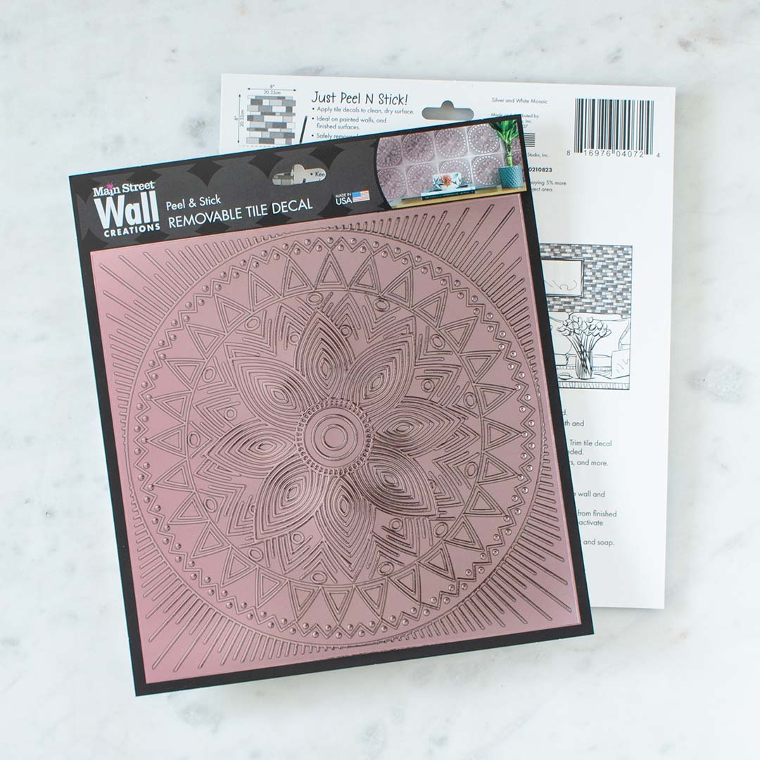 Rose Gold Mandala Tile Decal