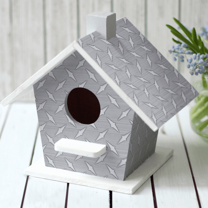 Diamond Plates – Peel and Stick Wall Tile Decal 8x8" in Industrial Metallic Finish