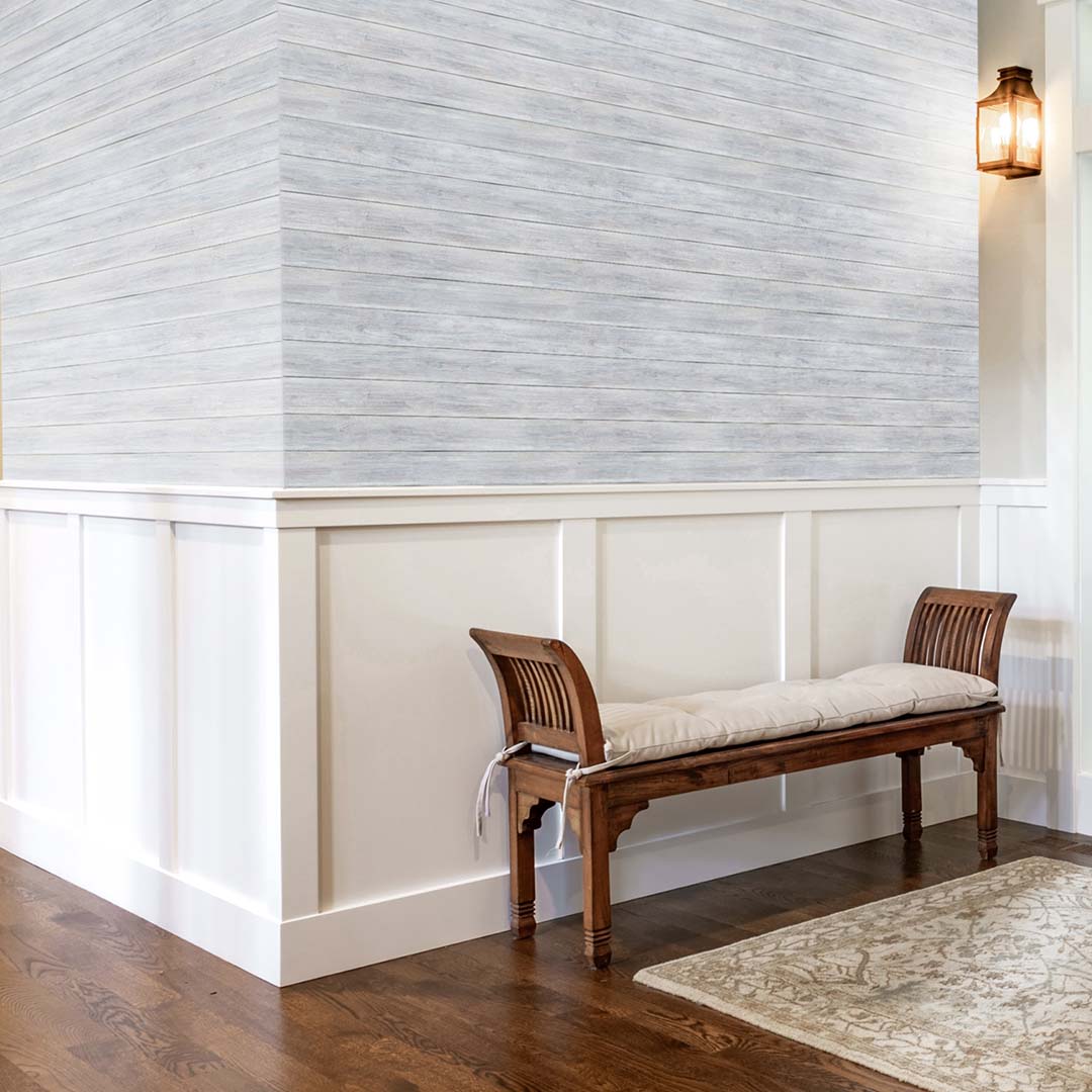 Gray Shiplap Peel and Stick Wallpaper Roll