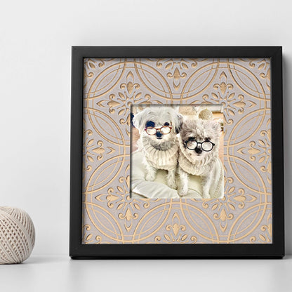 Gold Pastel Painted Design – 8x8"Peel and Stick Wallpaper Tile