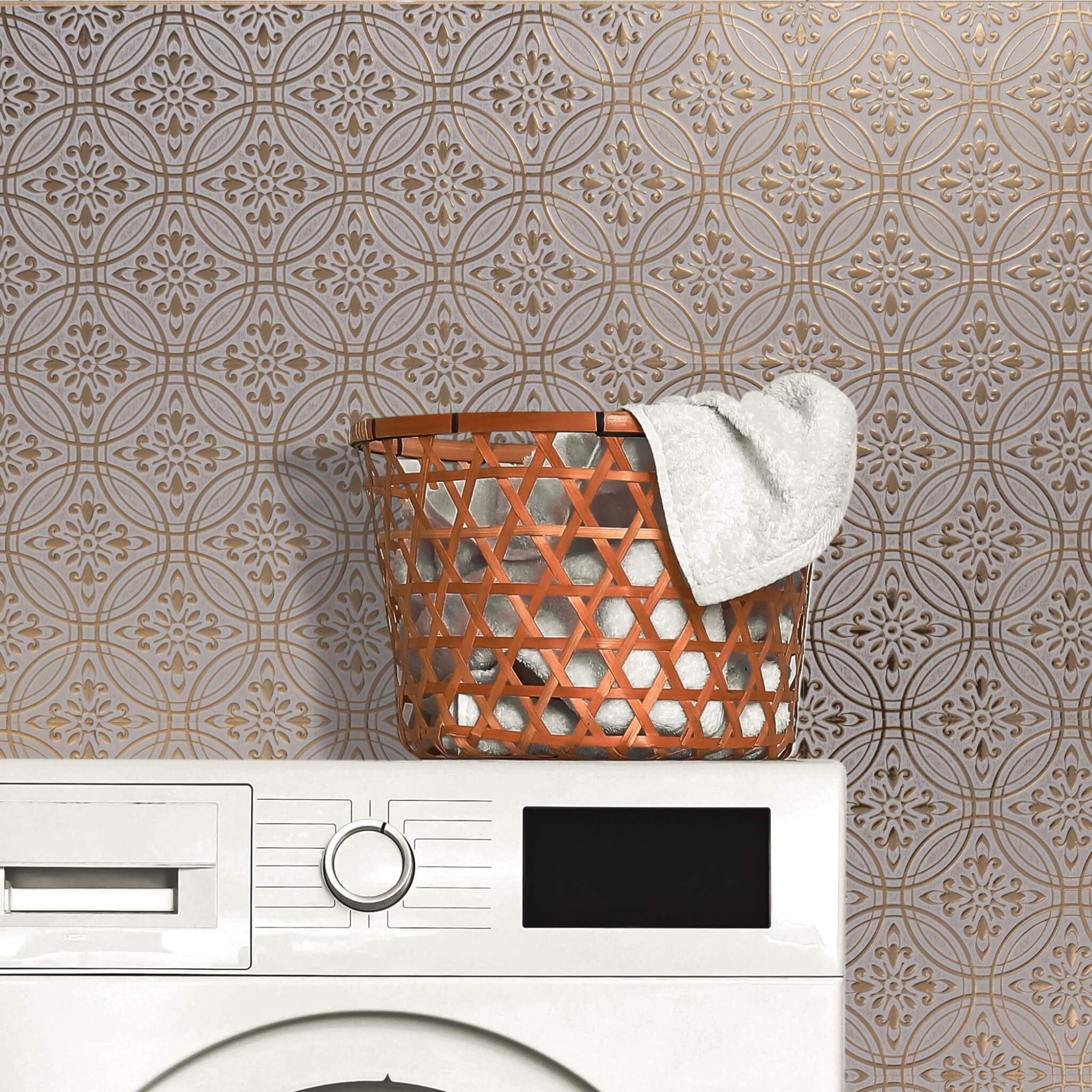 Gold Pastel Painted Peel and Stick Wallpaper Tile - 24 Pack