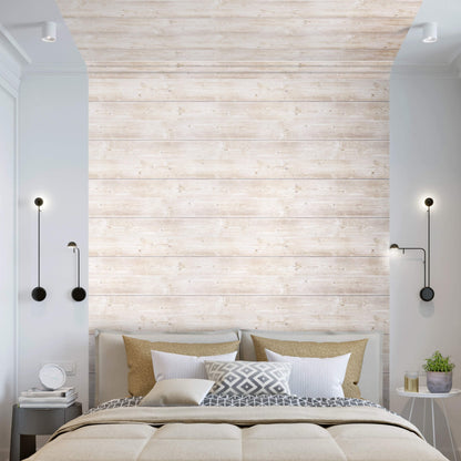 So Popular – Peel and Stick Wallpaper Panel 16 x 24" in Warm Golden Brown Wood Plank