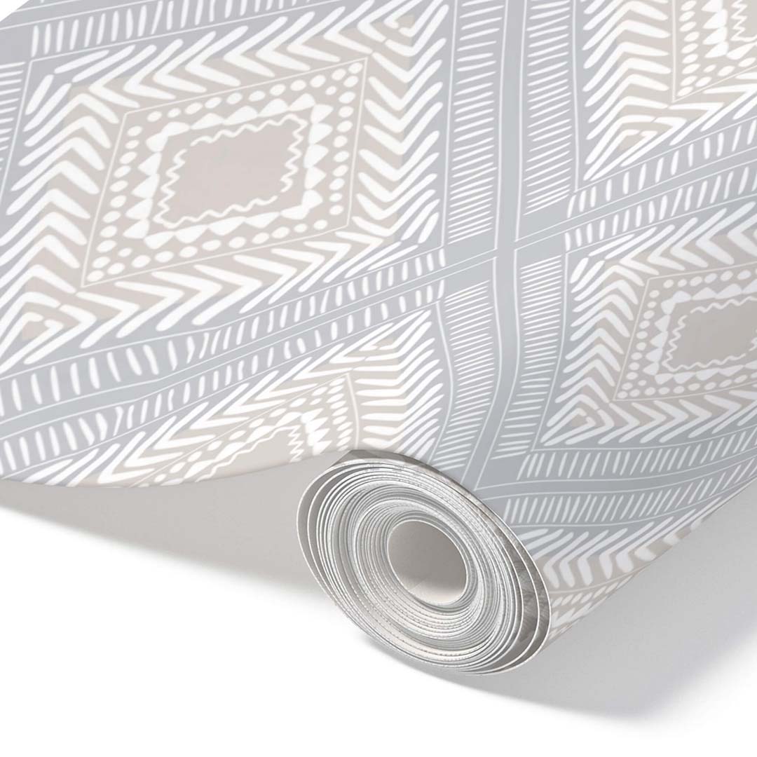Tribal Squares Peel and Stick Wallpaper Roll