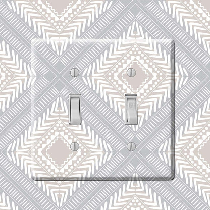 Tribal Squares – Peel and Stick Wallpaper Roll 20.5" x 16 ft in Blue and Tan Diamond Pattern