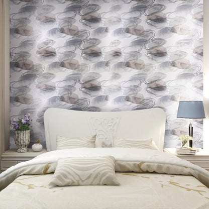 Winner’s Circle – Peel and Stick Wallpaper Panel 16 x 24"in Blue, Brown & Silver Accents