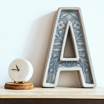 Teal and Silver Leaves – Peel and Stick Tile Decal 8 x 8" in Coastal Sparkle