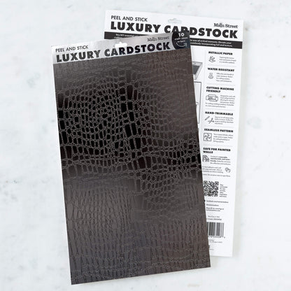 Very Crock N Roll – Peel and Stick Craft Panel 10 x 15" in Metallic Embossed Reptile Foil