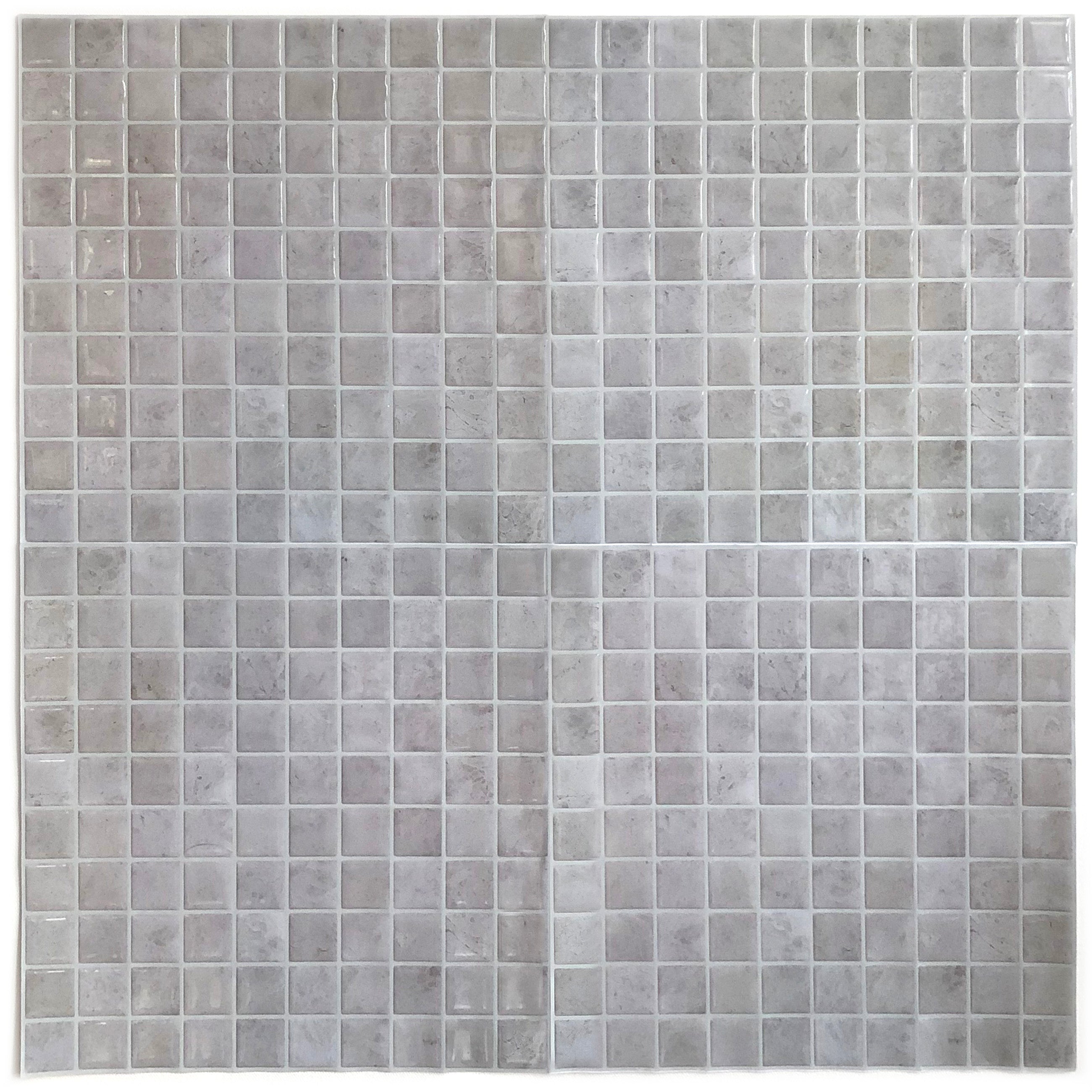 Mini Mosaic Stone Peel and Stick Backsplash Tile - 4 Pack or 8 Pack