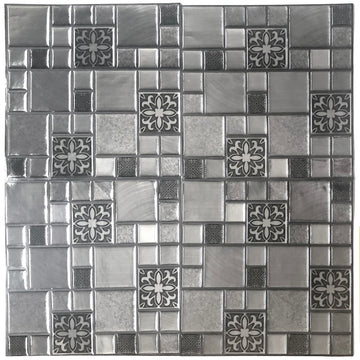 Silver Mosaic Peel and Stick Backsplash Tile - 4 Pack or 8 Pack