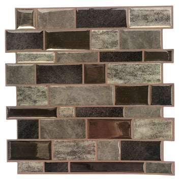 Earth Grey Mosaic Peel and Stick Backsplash Tile - 4 Pack or 8 Pack