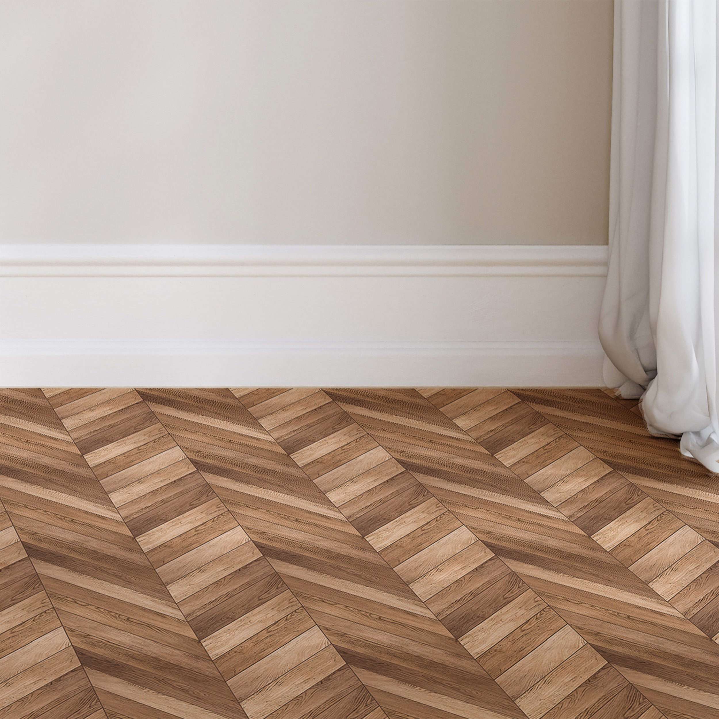 Herringbone Wood Peel and Stick Floor Tiles - 6 Pack