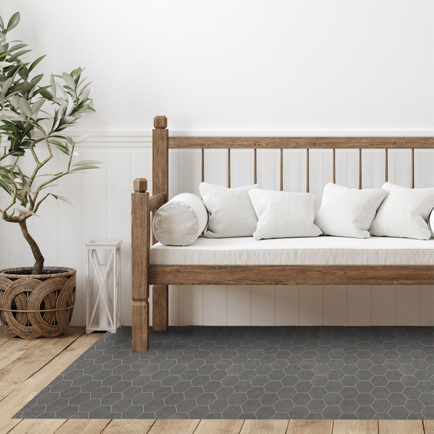 Peel and Stick Floor Tiles - Hexagon