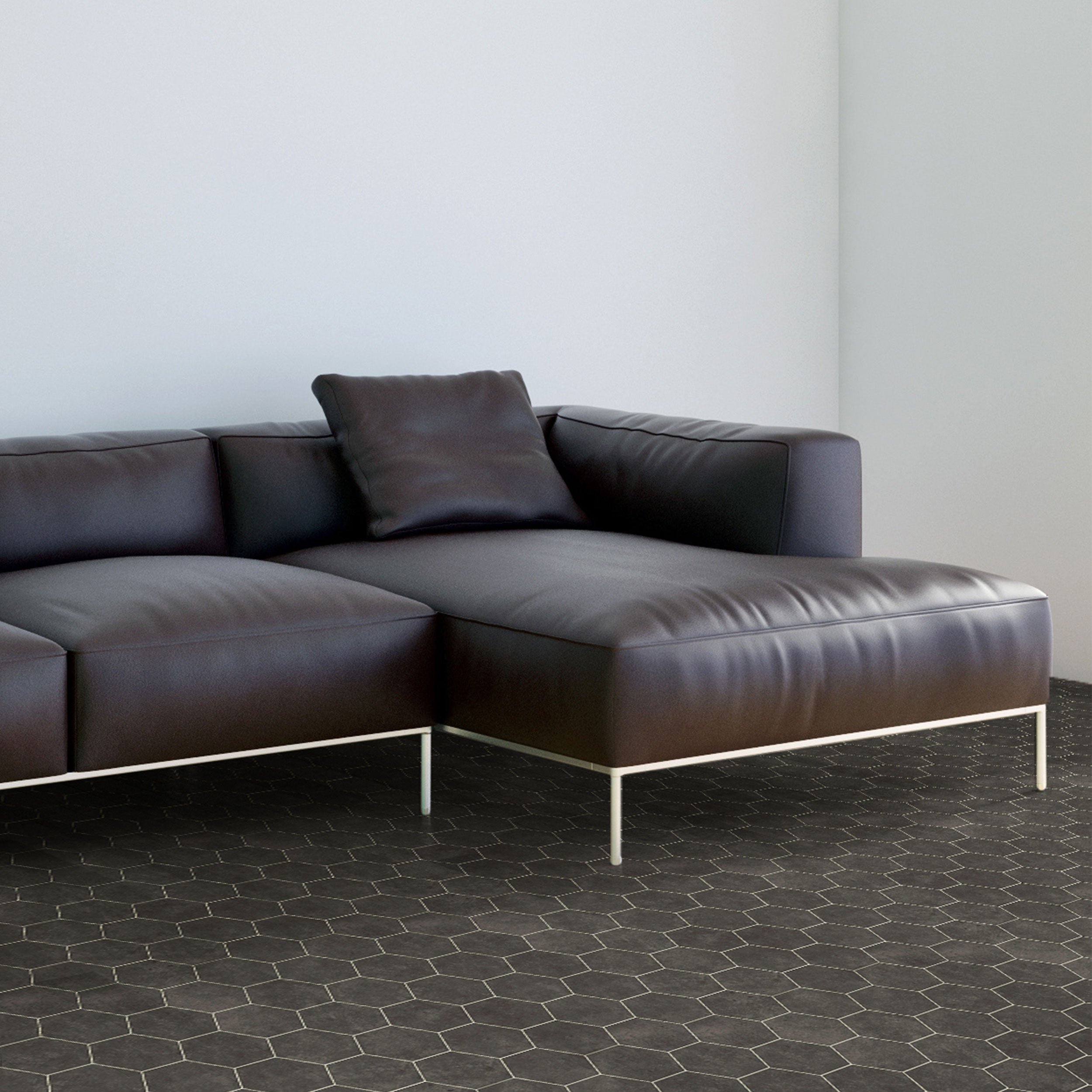 Hexagon Peel and Stick Floor Tiles - 6 Pack