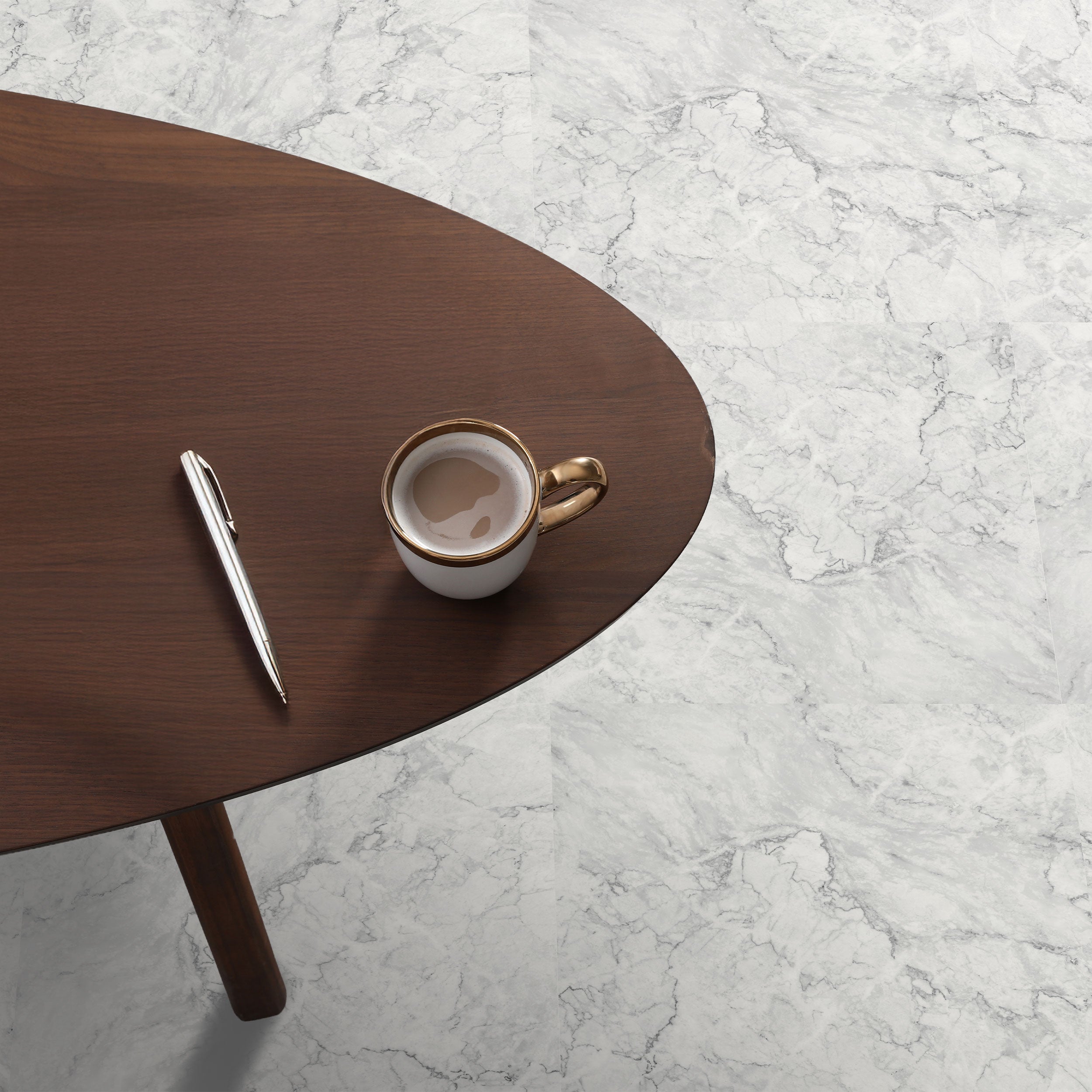 Marble Peel and Stick Floor Tiles - 6 Pack