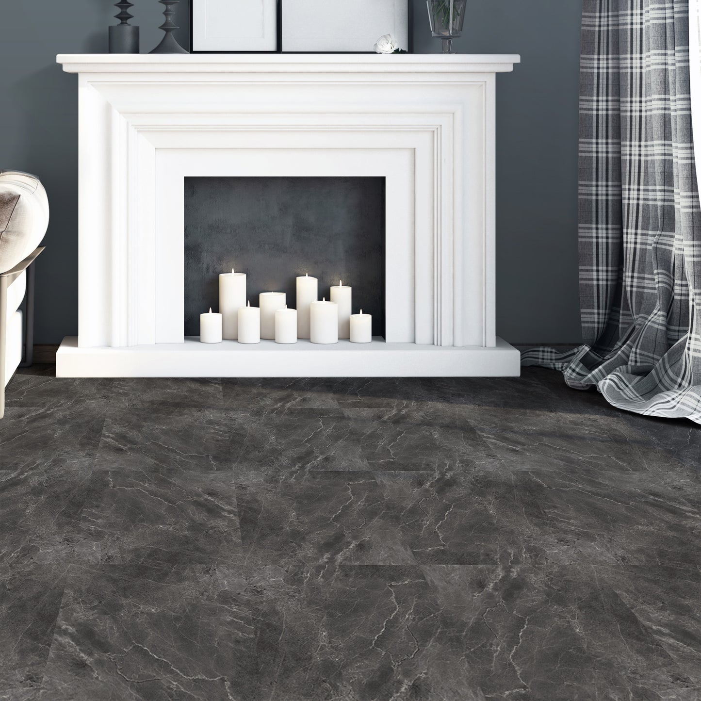 Peel and Stick Floor Tiles - Slate