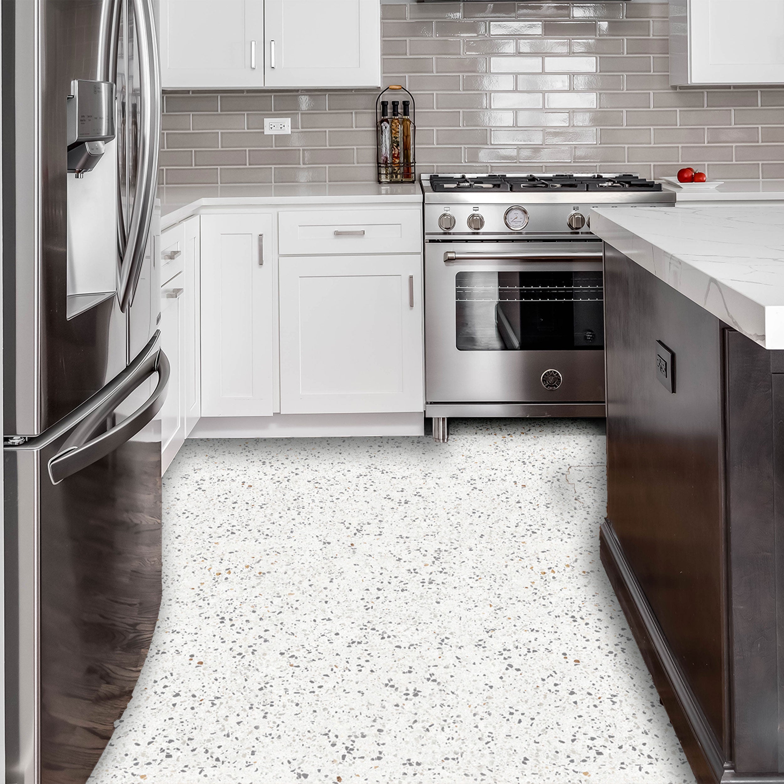 Terrazzo Peel and Stick Floor Tiles - 6 Pack