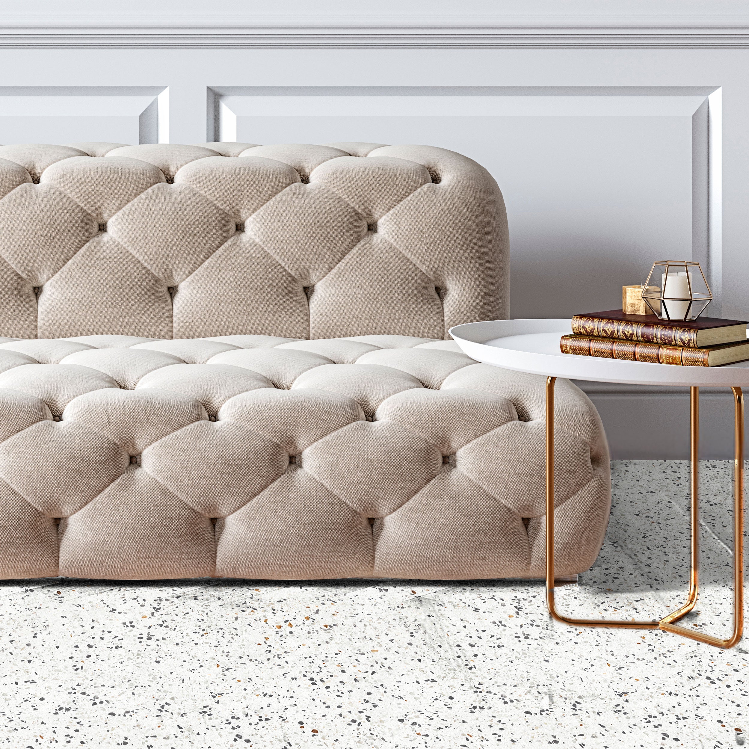 Terrazzo Peel and Stick Floor Tiles - 6 Pack