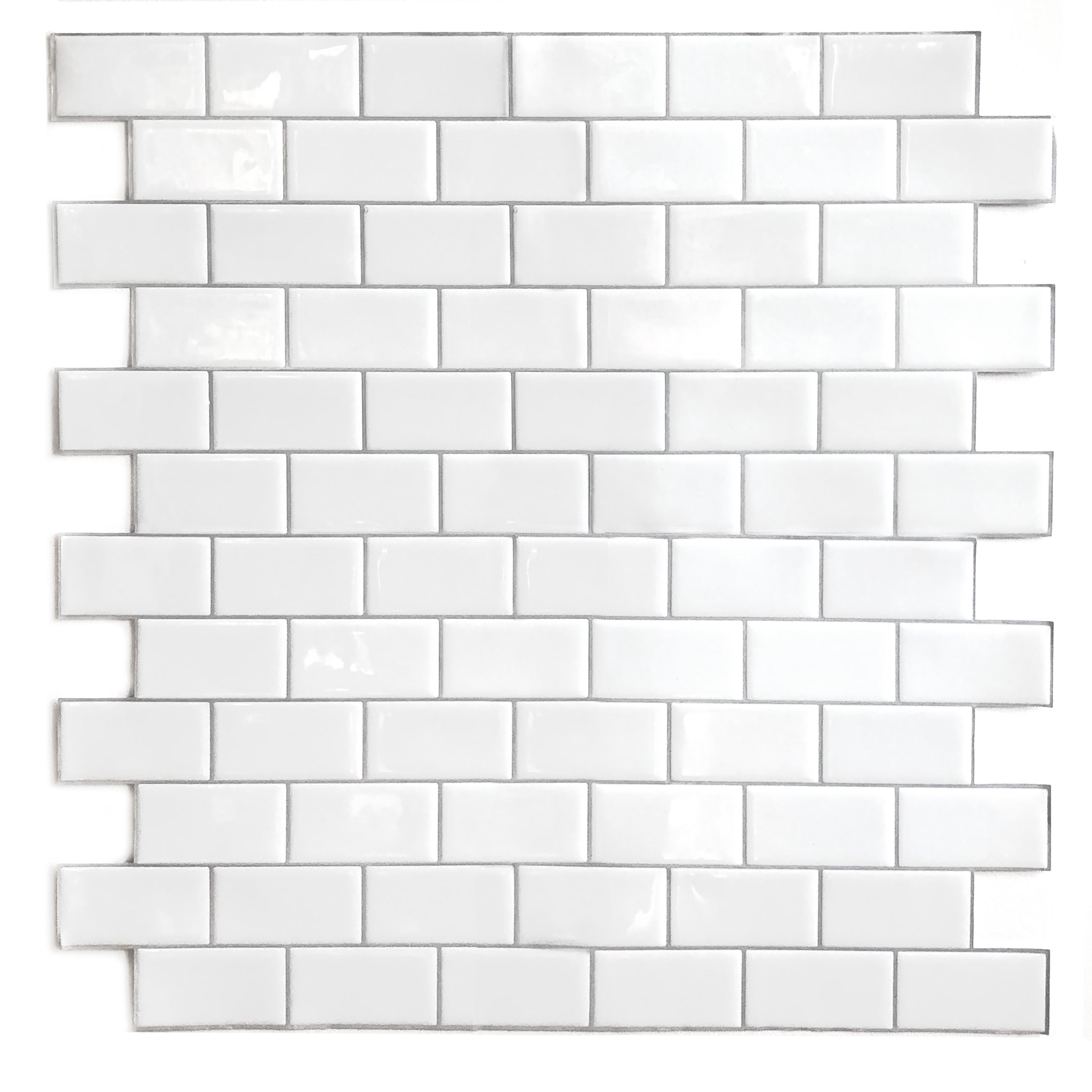 White Subway Backsplash Peel and Stick Backsplash Tile - 4 Pack or 8 Pack