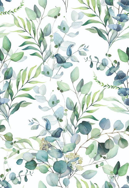 Eco-Friendly Peel and Stick Wallpaper Sheets 11” x 16” - Eucalyptus
