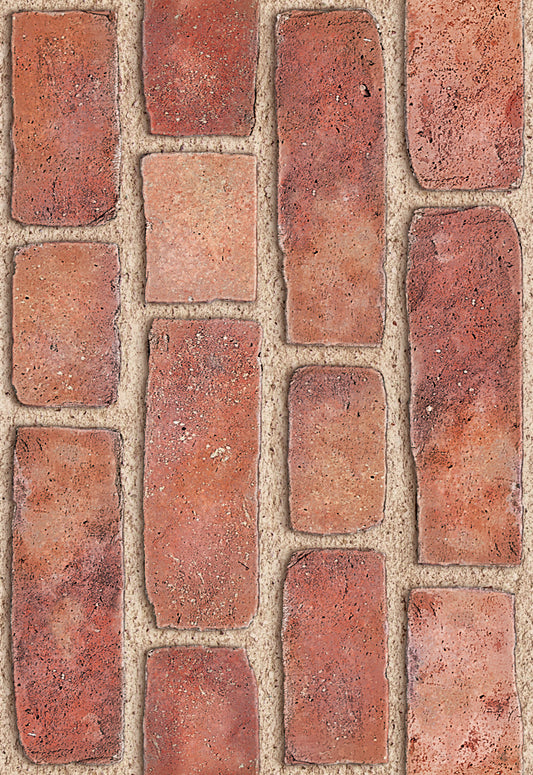 Eco-Friendly Peel and Stick Wallpaper Sheets 11” x 16” – Red Bricks