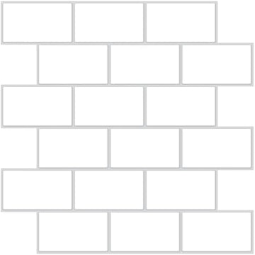 White Subway Peel and Stick Wallpaper Tiles - 24 Pack