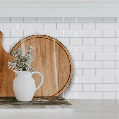 White Subway Peel and Stick Wallpaper Tiles - 24 Pack