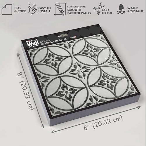 Floral Circles Peel and Stick Wallpaper Tiles - 24 Pack