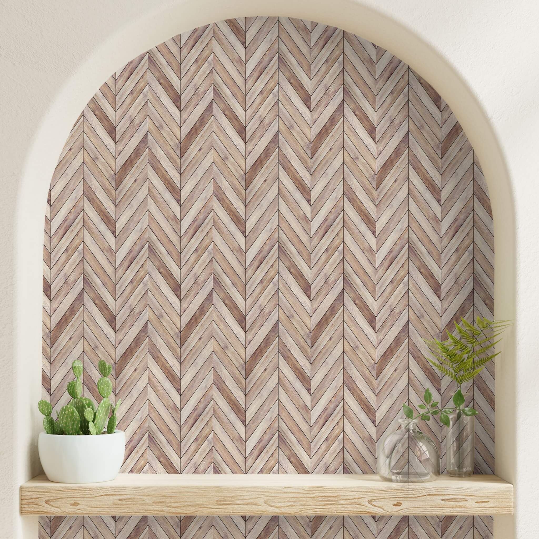 Herringbone Peel & Stick Wallpaper Sheets – 12 Pack