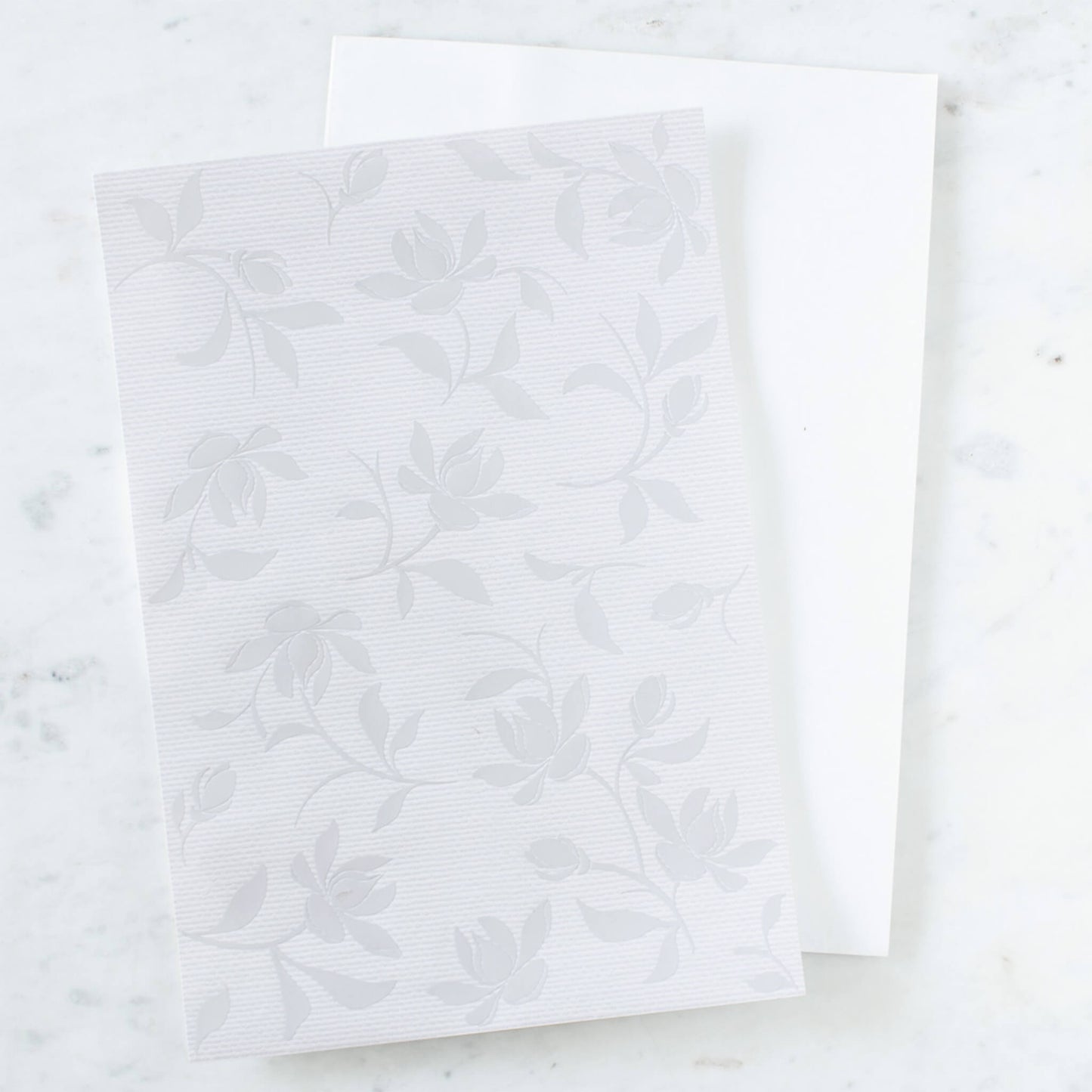 Embossed Silver Floral