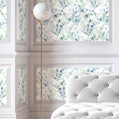 Eco-Friendly Peel and Stick Wallpaper Sheets 11” x 16” - Eucalyptus