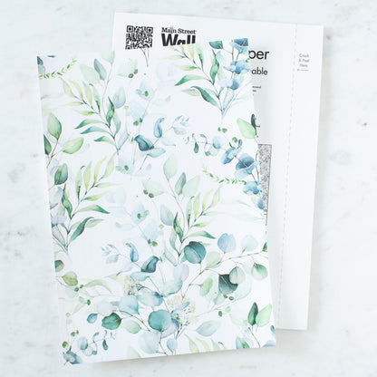 Eco-Friendly Peel and Stick Wallpaper Sheets 11” x 16” - Eucalyptus