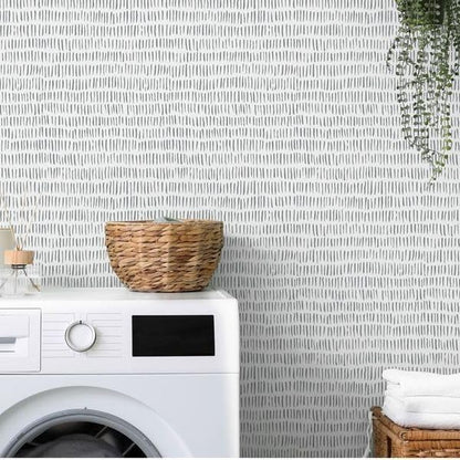 Eco-Friendly Peel and Stick Wallpaper Sheets 11” x 16” - Silver Weave