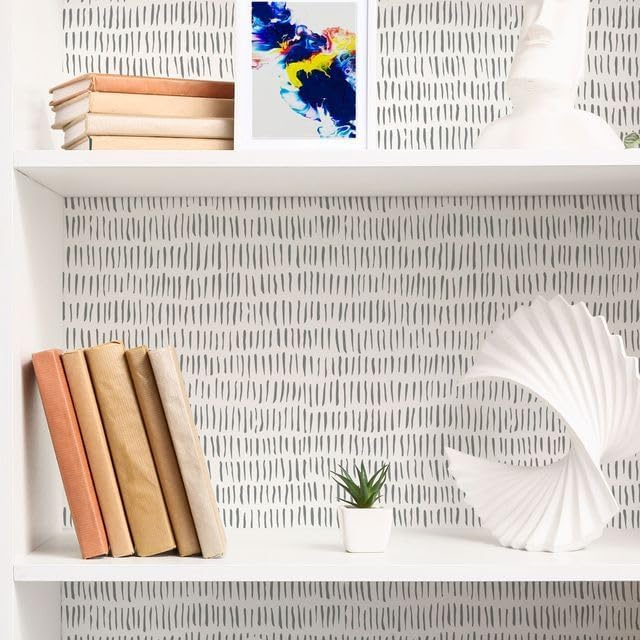 Silver Weave Peel & Stick Wallpaper Sheets – 12 Pack