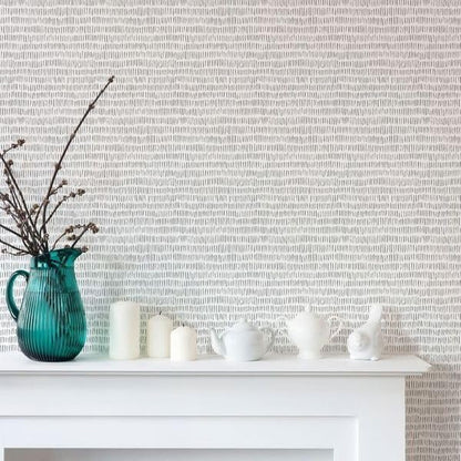 Eco-Friendly Peel and Stick Wallpaper Sheets 11” x 16” - Silver Weave