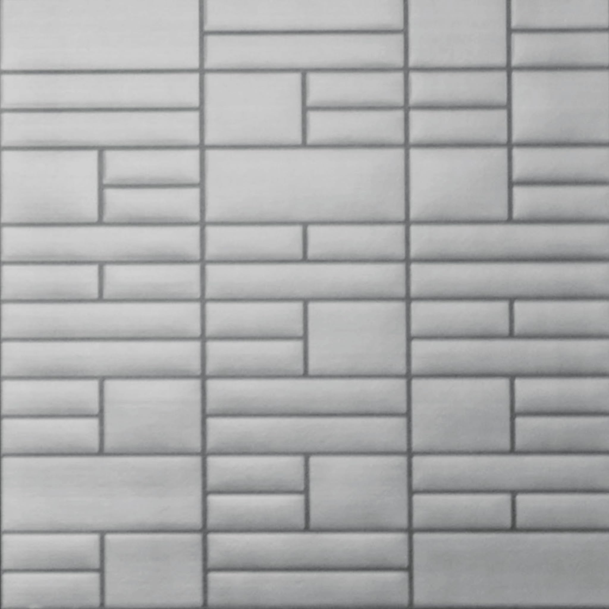 Brushed Silver Peel and Stick Wallpaper Tiles - 24 Pack