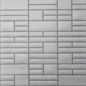 
Brushed Silver Peel and Stick Wallpaper Tiles - 24 Pack